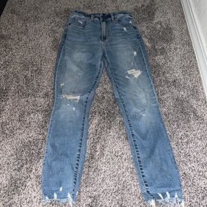 Abercrombie & Fitch Curve Love High Rise Super Skinny Ankle Jeans